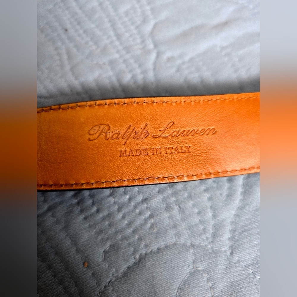 Ralph Lauren Purple Label Men's Brown Suede Belt - Picture 5 of 5